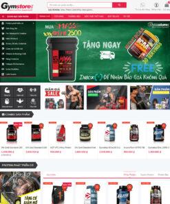 Mẫu website bán thực phẩm chức năng phòng gym