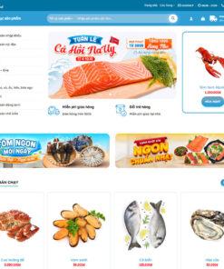 Mẫu website bán hải sản 01