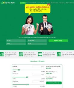Mẫu website vay tiền nhanh