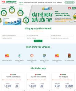 Mẫu website tín dụng vpbank