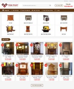 Mẫu website bán bàn thờ, nội thất