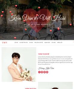 Mẫu website thông báo đám cưới