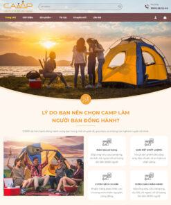 Mẫu website bán đồ phượt, lều du lịch