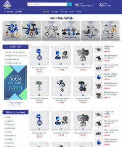 Mẫu website bán van inox