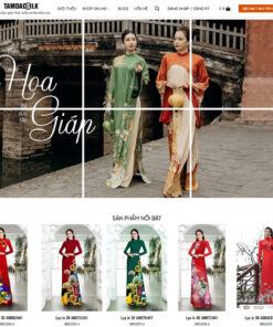 Mẫu website bán áo dài