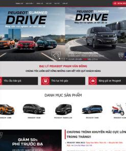 Mẫu website bán xe Peugeot