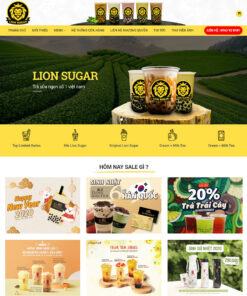 Mẫu website bán trà sữa 02