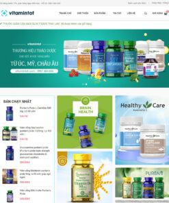 Mẫu website bán vitamin, thực phẩm chức năng